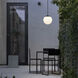 Rondure LED 10 inch Sand Black Outdoor Pendant